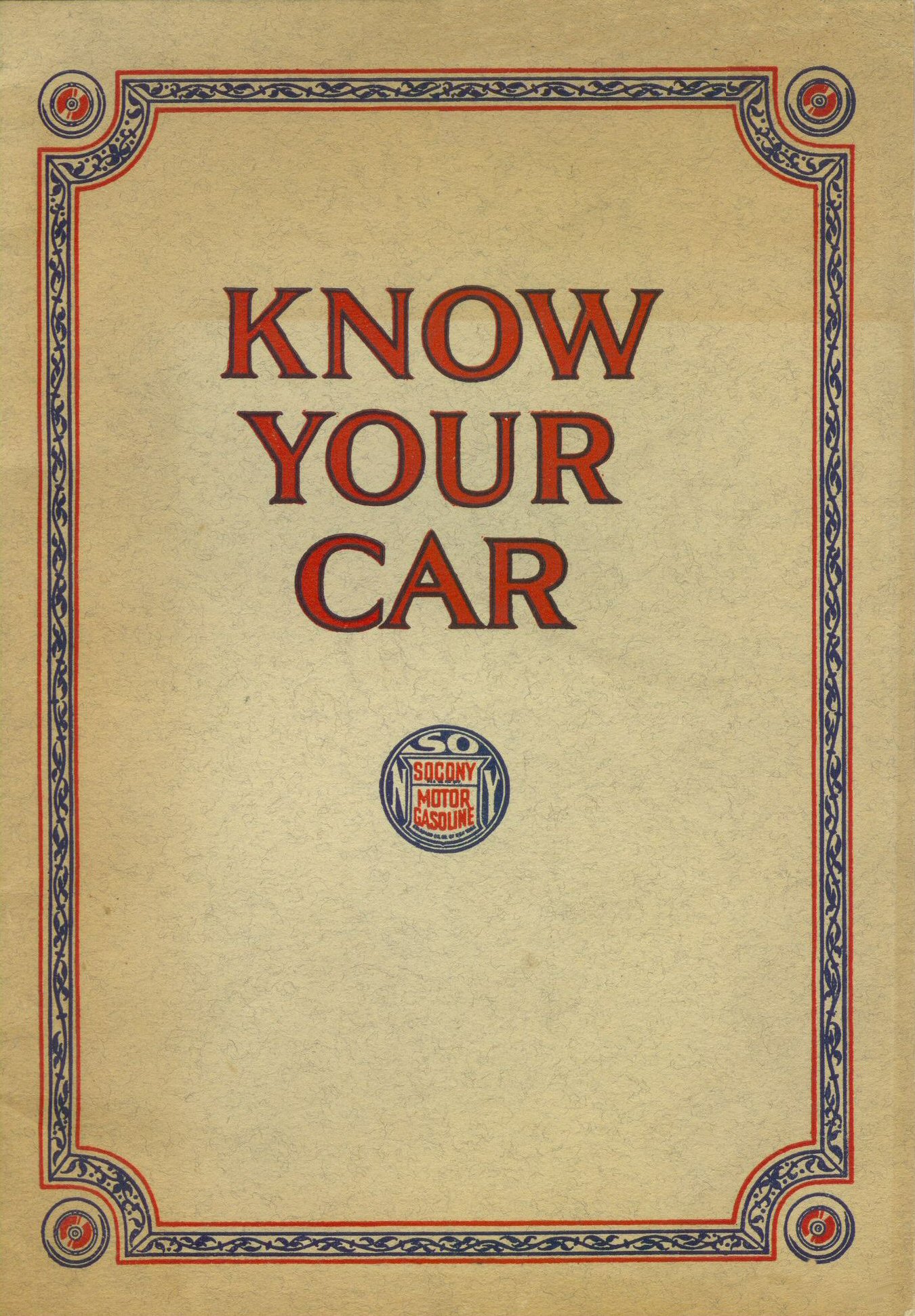 1928 Know Your Car Booklet